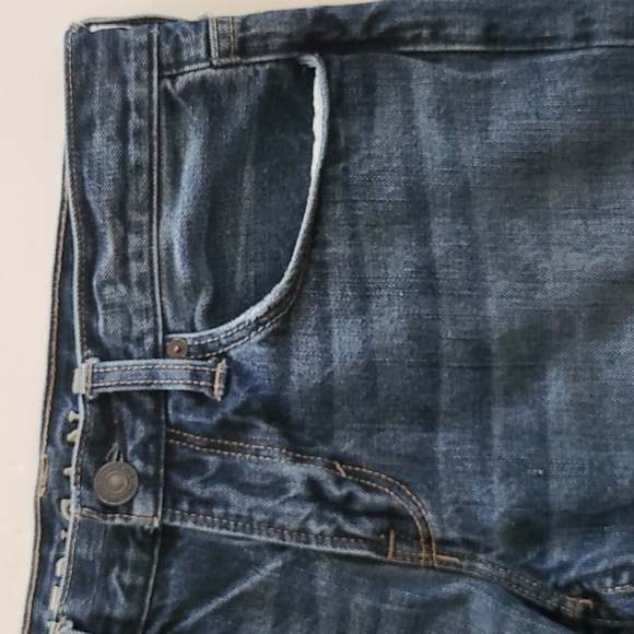 American Eagle Men's Slim Jeans Dark Blue Denim Fade 100% Cotton Size  30 X 34 - Picture 4 of 14